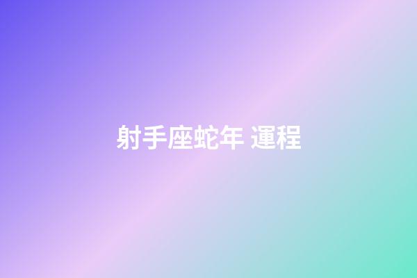 射手座蛇年 運程-第1張-星座運勢-玄機(jī)派